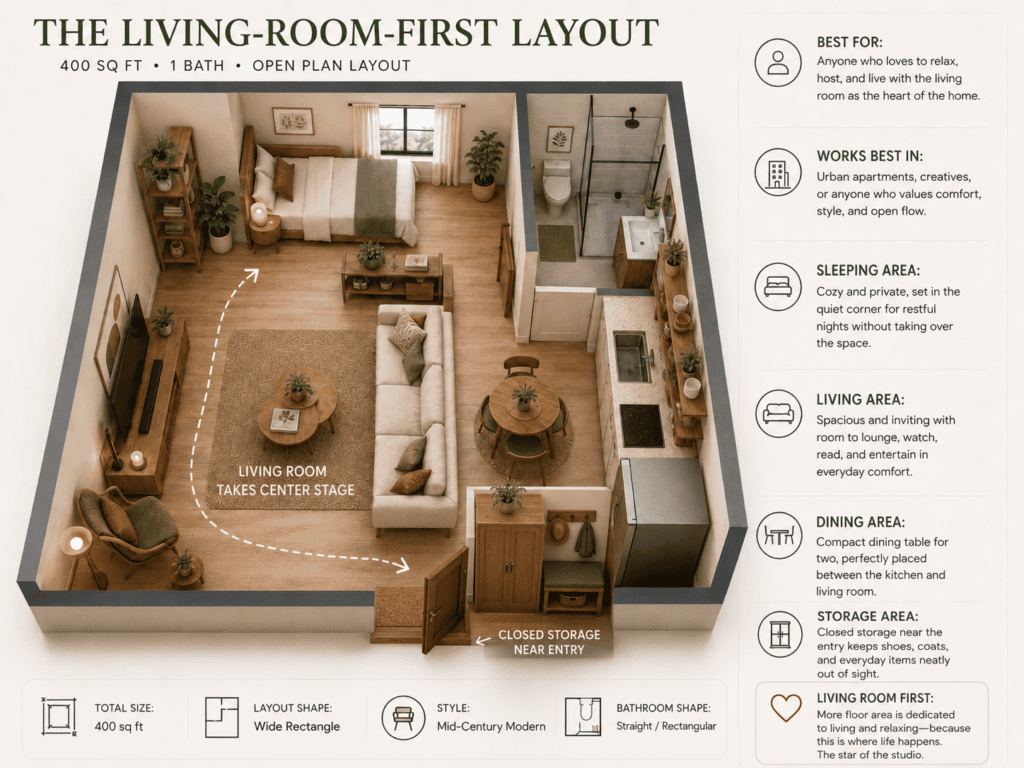 The Living Room First Layout